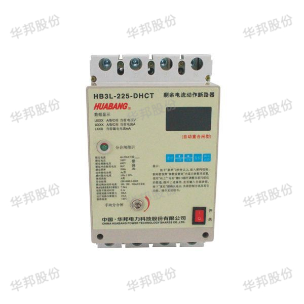 Intelligent three-phase residual current action circuit breaker auto-recon-type, LCD type